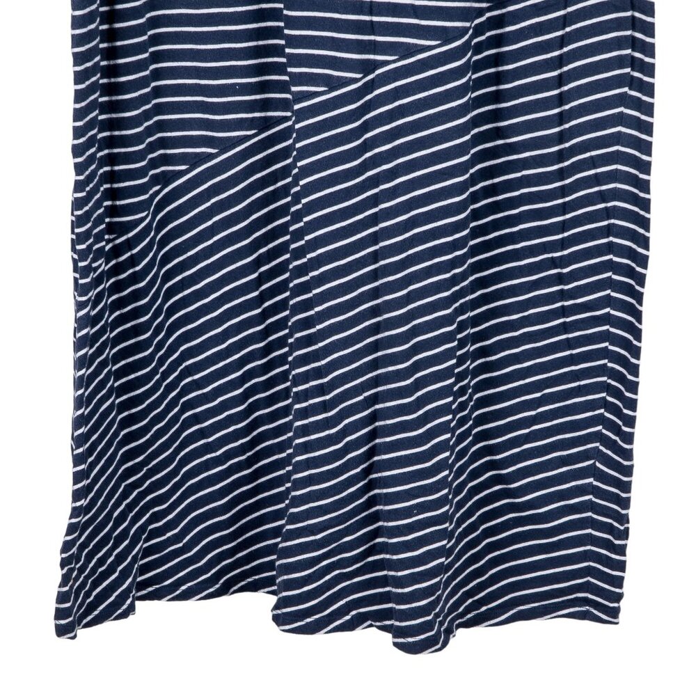 Sonoma Maxi Skirt S Womens Striped Blue White Diagonal Elastic Waist Modest - Picture 3 of 5